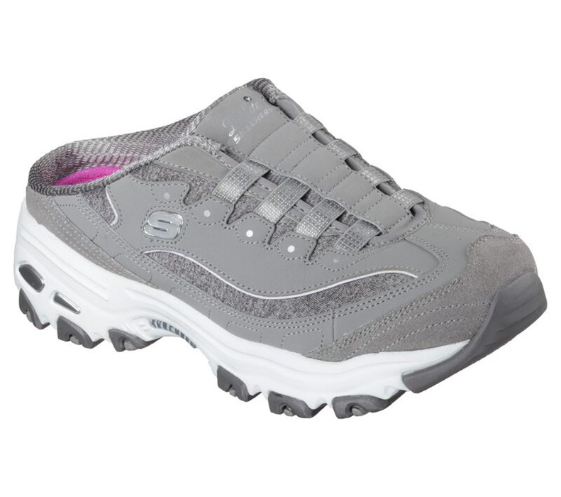 Skechers D'lites - Resilient - Womens Slip On Shoes Grey/White [AU-IO4651]